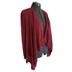 Pink Rose Women's Burgundy Cardigan